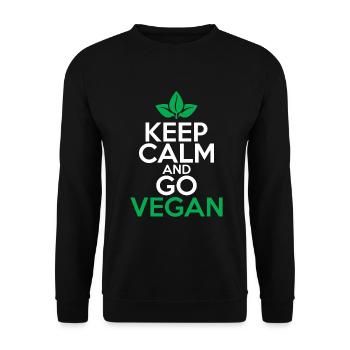 Veggie Lover Vegan Gift - Unisex Sweatshirt - black - Front - Alina (178cm) & Michal (187cm)