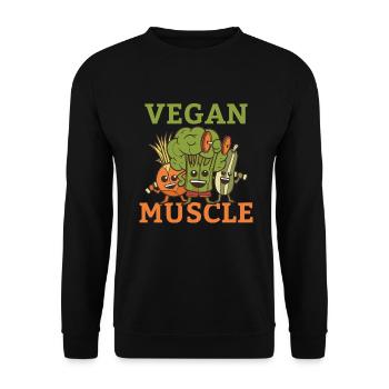 Veggie Lover Vegan Gift - Unisex Sweatshirt - black - Front - Alina (178cm) & Michal (187cm)