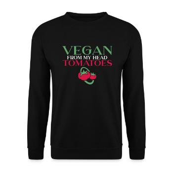 Veggie Lover Vegan Gift - Unisex Sweatshirt - black - Front - Alina (178cm) & Michal (187cm)