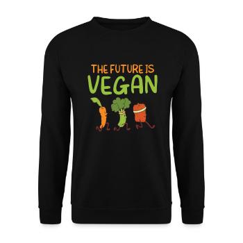 Veggie Lover Vegan Gift - Unisex Sweatshirt - black - Front - Alina (178cm) & Michal (187cm)