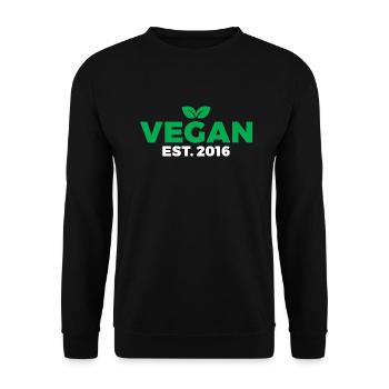 Veggie Lover Vegan Gift - Unisex Sweatshirt - black - Front - Alina (178cm) & Michal (187cm)