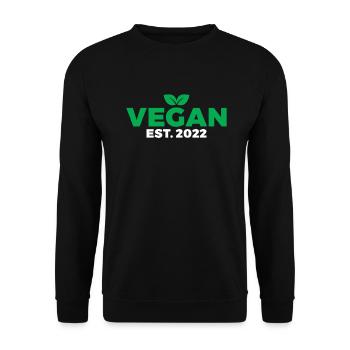 Veggie Lover Vegan Gift - Unisex Sweatshirt - black - Front - Alina (178cm) & Michal (187cm)