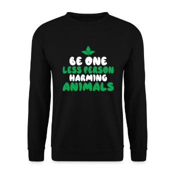 Veggie Lover Vegan Gift - Unisex Sweatshirt - black - Front - Alina (178cm) & Michal (187cm)