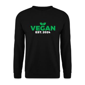 Veggie Lover Vegan Gift - Unisex Sweatshirt - black - Front - Alina (178cm) & Michal (187cm)