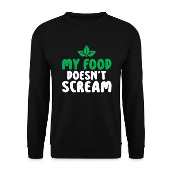 Veggie Lover Vegan Gift - Unisex Sweatshirt - black - Front - Alina (178cm) & Michal (187cm)