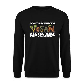 Veggie Lover Vegan Gift - Unisex Sweatshirt - black - Front - Alina (178cm) & Michal (187cm)