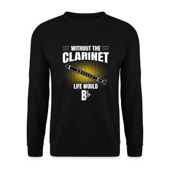 Clarinette - Sweat-shirt Unisexe - noir - Devant - Alina (178cm) & Michal (187cm)