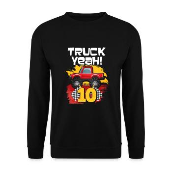 10th birthday - Unisex Sweatshirt - black - Front - Alina (178cm) & Michal (187cm)