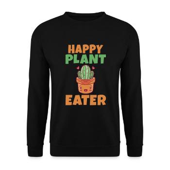Veggie Lover Vegan Gift - Unisex Sweatshirt - black - Front - Alina (178cm) & Michal (187cm)