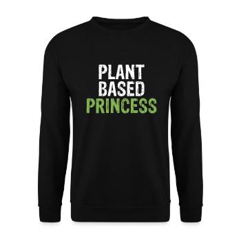 Veggie Lover Vegan Gift - Unisex Sweatshirt - black - Front - Alina (178cm) & Michal (187cm)