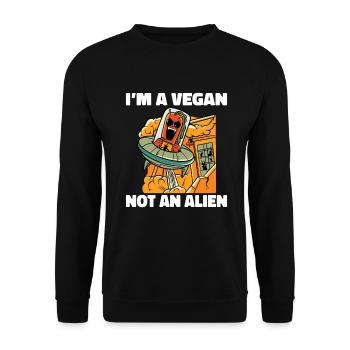 Veggie Lover Vegan Gift - Unisex Sweatshirt - black - Front - Alina (178cm) & Michal (187cm)