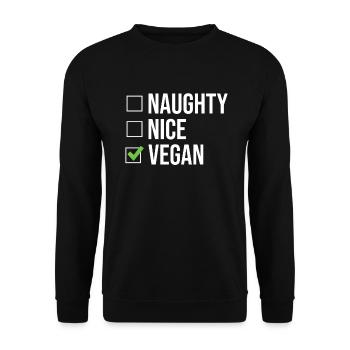 Veggie Lover Vegan Gift - Unisex Sweatshirt - black - Front - Alina (178cm) & Michal (187cm)