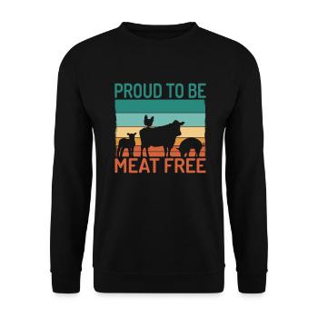 Veggie Lover Vegan Gift - Unisex Sweatshirt - black - Front - Alina (178cm) & Michal (187cm)