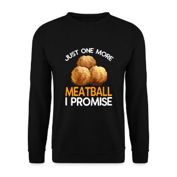 Meatball Meatball Food Gift - Unisex Sweatshirt - black - Front - Alina (178cm) & Michal (187cm)