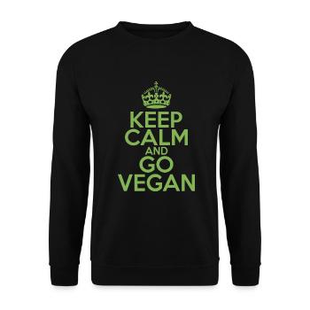 Veggie Lover Vegan Gift - Unisex Sweatshirt - black - Front - Alina (178cm) & Michal (187cm)