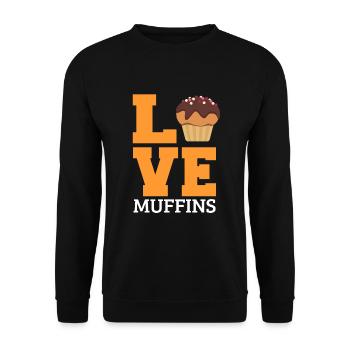 Muffin - Unisex Pullover - Schwarz - Vorne - Alina (178cm) & Michal (187cm)