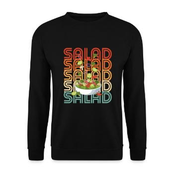 Retro salad - Unisex Sweatshirt - black - Front - Alina (178cm) & Michal (187cm)