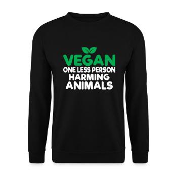 Veggie Lover Vegan Gift - Unisex Sweatshirt - black - Front - Alina (178cm) & Michal (187cm)