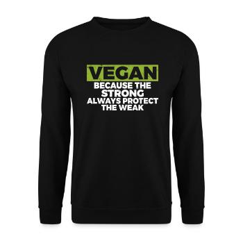 Veggie Lover Vegan Gift - Unisex Sweatshirt - black - Front - Alina (178cm) & Michal (187cm)