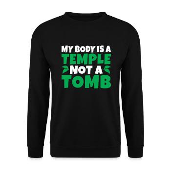 Veggie Lover Vegan Gift - Unisex Sweatshirt - black - Front - Alina (178cm) & Michal (187cm)