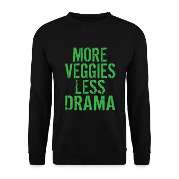 Veggie Lover Vegan Gift - Unisex Sweatshirt - black - Front - Alina (178cm) & Michal (187cm)