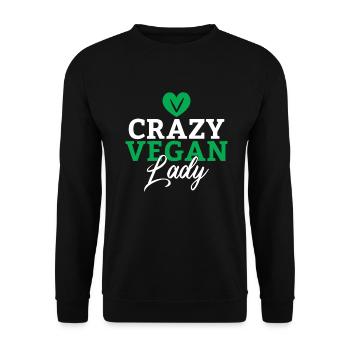 Veggie Lover Vegan Gift - Unisex Sweatshirt - black - Front - Alina (178cm) & Michal (187cm)