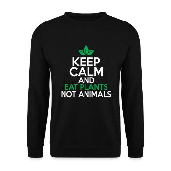 Veggie Lover Vegan Gift - Unisex Sweatshirt - black - Front - Alina (178cm) & Michal (187cm)