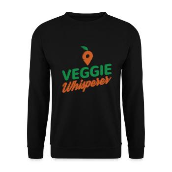 Veggie Lover Vegan Gift - Unisex Sweatshirt - black - Front - Alina (178cm) & Michal (187cm)