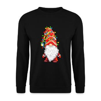 Dwarfs Garland Christmas Tree Christmas Elves - Unisex Sweatshirt - black - Front - Alina (178cm) & Michal (187cm)