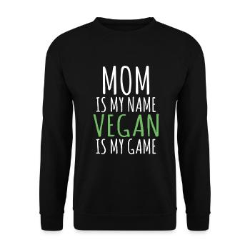 Veggie Lover Vegan Gift - Unisex Sweatshirt - black - Front - Alina (178cm) & Michal (187cm)