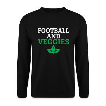 Veggie Lover Vegan Gift - Unisex Sweatshirt - black - Front - Alina (178cm) & Michal (187cm)