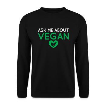 Veggie Lover Vegan Gift - Unisex Sweatshirt - black - Front - Alina (178cm) & Michal (187cm)