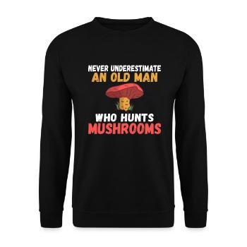Fungi Hunter Mushroom Hunter Cadeaux - Sweat-shirt Unisexe - noir - Devant - Alina (178cm) & Michal (187cm)