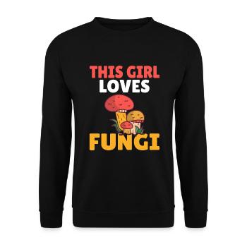 Fungi Hunter Mushroom Hunter Cadeaux - Sweat-shirt Unisexe - noir - Devant - Alina (178cm) & Michal (187cm)