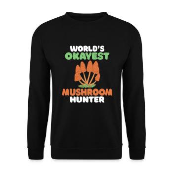 Fungi Hunter Mushroom Hunter Cadeaux - Sweat-shirt Unisexe - noir - Devant - Alina (178cm) & Michal (187cm)