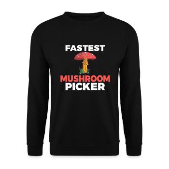 Fungi Hunter Mushroom Hunter Cadeaux - Sweat-shirt Unisexe - noir - Devant - Alina (178cm) & Michal (187cm)