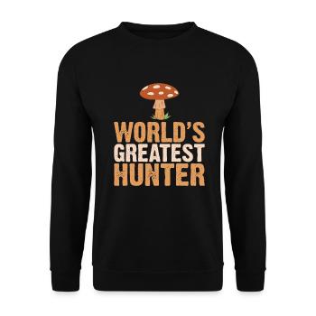 Fungi Hunter Mushroom Hunter Cadeaux - Sweat-shirt Unisexe - noir - Devant - Alina (178cm) & Michal (187cm)