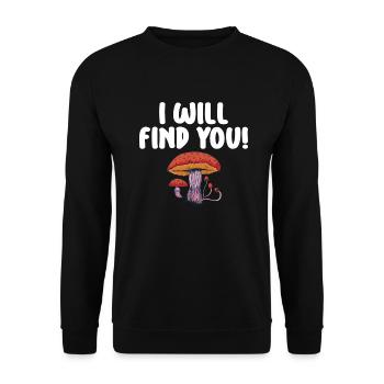 Fungi Hunter Mushroom Hunter Cadeaux - Sweat-shirt Unisexe - noir - Devant - Alina (178cm) & Michal (187cm)