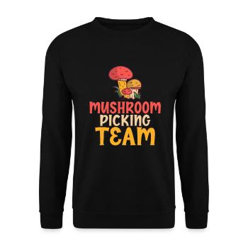 Fungi Hunter Mushroom Hunter Cadeaux - Sweat-shirt Unisexe - noir - Devant - Alina (178cm) & Michal (187cm)