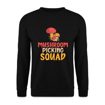 Fungi Hunter Mushroom Hunter Cadeaux - Sweat-shirt Unisexe - noir - Devant - Alina (178cm) & Michal (187cm)