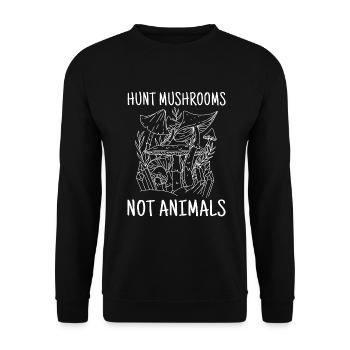Fungi Hunter Mushroom Hunter Cadeaux - Sweat-shirt Unisexe - noir - Devant - Alina (178cm) & Michal (187cm)