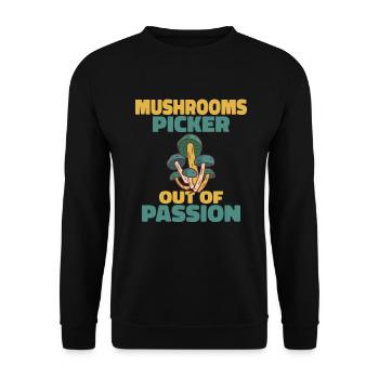 Fungi Hunter Mushroom Hunter Cadeaux - Sweat-shirt Unisexe - noir - Devant - Alina (178cm) & Michal (187cm)