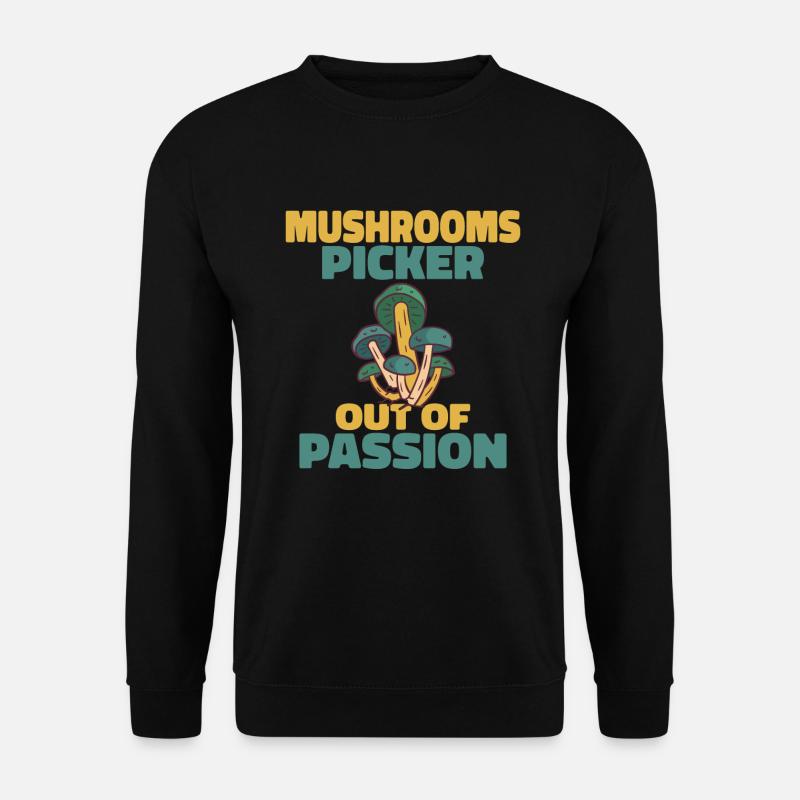 Pilzjäger Pilzjäger Geschenke - Unisex Pullover - Schwarz