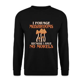Fungi Hunter Mushroom Hunter Cadeaux - Sweat-shirt Unisexe - noir - Devant - Alina (178cm) & Michal (187cm)