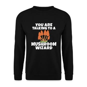 Fungi Hunter Mushroom Hunter Cadeaux - Sweat-shirt Unisexe - noir - Devant - Alina (178cm) & Michal (187cm)