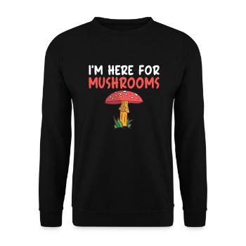Fungi Hunter Mushroom Hunter Cadeaux - Sweat-shirt Unisexe - noir - Devant - Alina (178cm) & Michal (187cm)