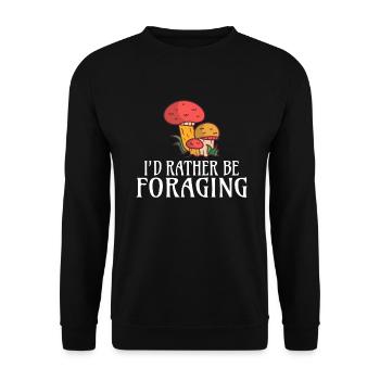 Pilzjäger Pilzjäger Geschenke - Unisex Pullover - Schwarz - Vorne - Alina (178cm) & Michal (187cm)