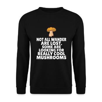 Fungi Hunter Mushroom Hunter Cadeaux - Sweat-shirt Unisexe - noir - Devant - Alina (178cm) & Michal (187cm)