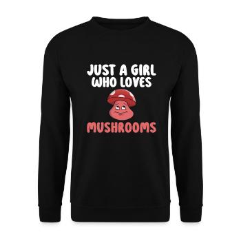 Pilzjäger Pilzjäger Geschenke - Unisex Pullover - Schwarz - Vorne - Alina (178cm) & Michal (187cm)