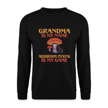 Pilzjäger Pilzjäger Geschenke - Unisex Pullover - Schwarz - Vorne - Alina (178cm) & Michal (187cm)